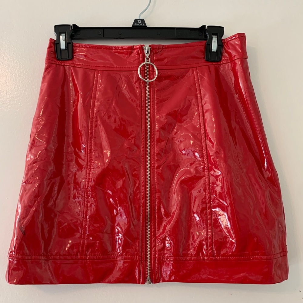 Red Leather Skirt